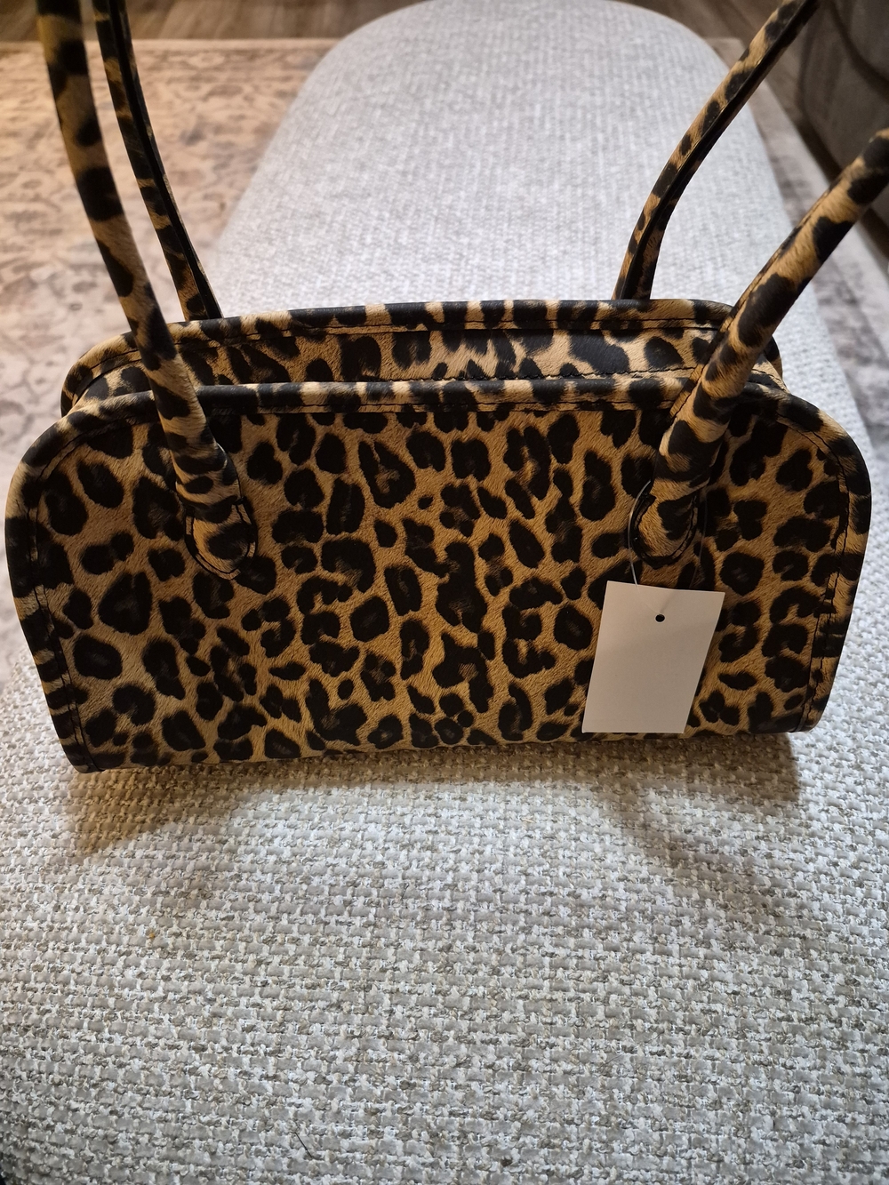 J. Crew Leopard Print Shoulder Bag in Tan and Black